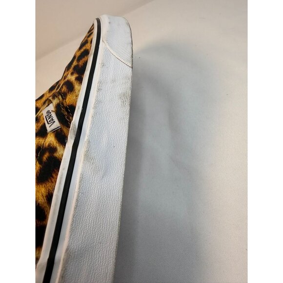 Vans Classic Size W9 M6.5 Leopard Print Slip-On Sneaker Comfort Shoe - Picture 13 of 14